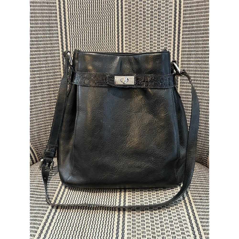 100% genuine Croco leather VTG bucket shoulder bag handcrafted by H. Flitter USA